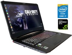 Ігровий ноутбук PowerSpec 1710 / 17.3" (1920x1080) IPS / Intel Core i7-7700HQ (4 (8) ядра по 2.8 - 3.8 GHz) / 16 GB DDR4 / 128 GB SSD M.2 + 1000 GB HDD / nVidia GeForce GTX 1070, 8 GB GDDR5, 256-bit / WebCam
