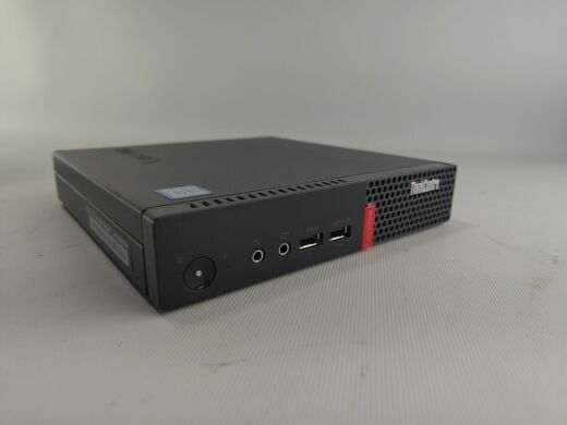 Комплект ПК: неттоп Lenovo ThinkCentre M710q Tiny USFF / Intel Core i5-7400T (4 ядра по 2.4 - 3.0 GHz) / 4 GB DDR4 / 240 GB SSD / Intel HD Graphics 630 / VGA / Блок живлення + Монітор 24" (1920x1080) TN / Різні бренди