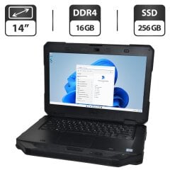 Захищений ноутбук Dell Latitude 5414 Rugged / 14" (1366x768) TN / Intel Core i5-6300U (2 (4) ядра по 2.4 - 3.0 GHz) / 16 GB DDR4 / 256 GB SSD / Intel HD Graphics 520 / WebCam / Wi-Fi / Bluetooth / Windows 11 Pro