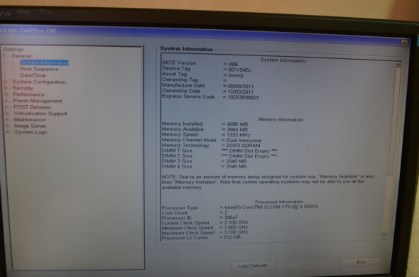 Комплект ПК: Dell Optiplex 390 SFF / Intel Core i3-2100 (2 (4) ядра по 3.1 GHz) / 8 GB DDR3 / 240 GB SSD / Intel HD Graphics 2000 + Монитор Dell Professional P1911b / 19" (1440x900) TN / DVI, VGA, USB