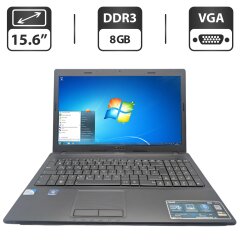 Ноутбук Asus X54H / 15.6" (1366x768) TN / Intel Pentium B950 (2 ядра по 2.1 GHz) / 8 GB DDR3 / 320 GB HDD / Intel HD Graphics / WebCam / DVD-ROM