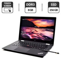 Ноутбук-трансформер Lenovo ThinkPad X1 Yoga G3 / 14" (1920x1080) IPS Touch / Intel Core i5-8350U (4 (8) ядра по 1.7 - 3.6 GHz) / 16 GB DDR3 / 256 GB SSD / Intel UHD Graphics 620 / WebCam / HDMI / Стилус в комплекте / Windows 10 Pro