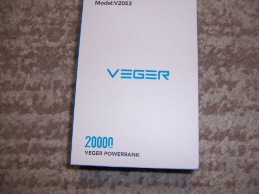 Новий Power Bank VEGER V2053 / 20000 mAh / 5V/4.5A
