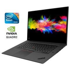Мобільна робоча станція Lenovo ThinkPad P1 G3 / 15.6" (3840x2160) OLED Touch / Intel Xeon W-10855M (6 (12) ядер по 2.8 - 5.1 GHz) / 32 GB DDR4 / 512 GB SSD / nVidia Quadro T2000 Max-Q, 4 GB GDDR5, 128-bit / WebCam / Win 11 Pro