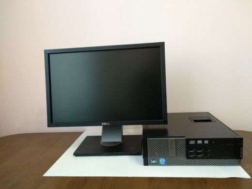 Комплект ПК: Dell Optiplex 390 SFF / Intel Core i3-2100 (2 (4) ядра по 3.1 GHz) / 8 GB DDR3 / 240 GB SSD / Intel HD Graphics 2000 + Монитор Dell Professional P1911b / 19" (1440x900) TN / DVI, VGA, USB