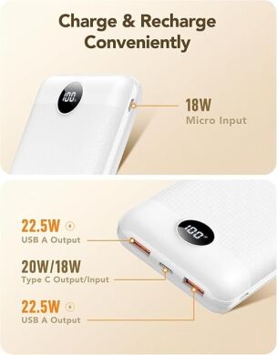 Новий Power Bank VEGER V2053 / 20000 mAh / 5V/4.5A