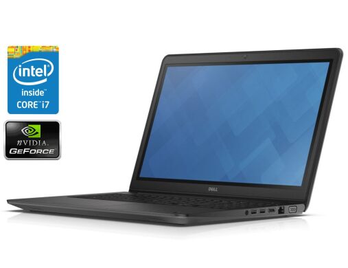 Ігровий ноутбук Dell Latitude 3550 / 15.6" (1366x768) TN / Intel Core i7-5500U (2 (4) ядра по 2.4 - 3.0 GHz) / 8 GB DDR3 / 480 GB SSD / nVidia GeForce 830M, 2 GB GDDR3, 64-bit / WebCam / Win 10 Pro Ігровий ноутбук Dell Latitude 3550 / 15.6" (1366x768) TN / Intel Core i7-5500U (2 (4) ядра по 2.4 - 3.0 GHz) / 8 GB DDR3 / 480 GB SSD / nVidia GeForce 830M, 2 GB GDDR3, 64-bit / WebCam / Win 10 Pro