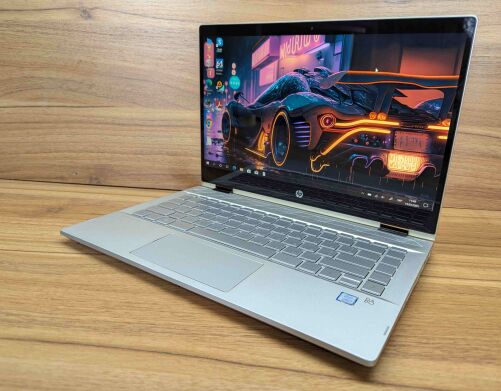 Ноутбук-трансформер Б-клас HP Pavilion x360 14m-cd0003dx / 14" (1920x1080) IPS Touch / Intel Core i5-8250U (4 (8) ядра по 1.6 - 3.4 GHz) / 16 GB DDR4 / 480 GB SSD / Intel HD Graphics 620 / WebCam / Windows 10