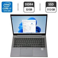 Мобільна рабоча станція HP ZBook Firefly 14 G7 / 14" (1920x1080) IPS / Intel Core i7-10510U (4 (8) ядра по 1.8 - 4.9 GHz) / 32 GB DDR4 / 512 GB SSD M.2 / Intel UHD Graphics / WebCam / Windows 11 Pro