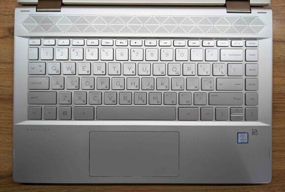 Ноутбук-трансформер Б-клас HP Pavilion x360 14m-cd0003dx / 14" (1920x1080) IPS Touch / Intel Core i5-8250U (4 (8) ядра по 1.6 - 3.4 GHz) / 16 GB DDR4 / 480 GB SSD / Intel HD Graphics 620 / WebCam / Windows 10