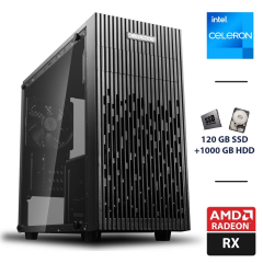 Игровой ПК Б-класс Deepcool Matrexx 30 Tower / Intel Celerone G540 (2 ядра по 2.5 GHz) / 16 GB DDR3 / 120 GB SSD + 1000 GB HDD / AMD Radeon RX 570, 8 GB GDDR5, 256-bit / 500W / HDMI