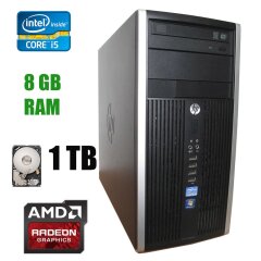 HP Compaq 6300 Pro Tower / Intel Core i5-3570 (4 ядра по 3.4 - 3.8GHz) / 8 GB DDR3 / 1 TB HDD / AMD Radeon RX 550, 4 GB GDDR5, 128-bit