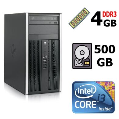 Системный блок HP Compaq Pro 6300 Tower / Intel Core i3-3220 (2 (4) ядра по 3.3 GHz) / 4 GB DDR3 / 500 GB HDD