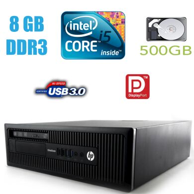 HP EliteDesk 800 G1 SFF / Intel Core i5-4440 (4 ядра по 3.1-3.3GHz) / 8GB DDR3 / 500 GB HDD / USB 3.0 