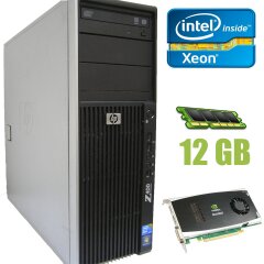 HP Workstation Z400 / Intel Xeon E5540 (4(8) ядра по 2.53-2.8GHz) / 12GB DDR3 / 160GB HDD, 10'000 RPM  / NVIDIA Quadro FX 1800 192-bit / DVD-RW / БЖ 456W