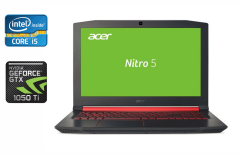 Ігровий ноутбук Acer Nitro 5 AN515-53 / 15.6" (1920x1080) IPS / Intel Core i5-8300H (4 (8) ядра по 2.3 - 4.0 GHz) / 16 GB DDR4 / 512 GB SSD / nVidia GeForce GTX 1050 Ti, 4 GB GDDR5, 128-bit / WebCam / HDMI