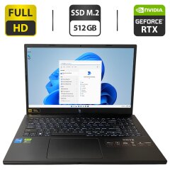 Ігровий ноутбук Acer Nitro ANV15-51-58A4 / 15.6" (1920x1080) IPS / Intel Core i5-13420H (8 (12) ядер по 3.4 - 4.6 GHz) / 32 GB DDR5 / 512 GB SSD M.2 / nVidia GeForce RTX 4050, 6 GB GDDR6, 96-bit / WebCam