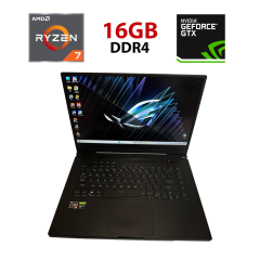 Ігровий ноутбук Б-клас Asus ROG Zephyrus GA502DU / 15.6" (1920x1080) IPS / AMD Ryzen 7 3750H (4 (8) ядра по 2.3 - 4.0 GHz) / 16 GB DDR4 / 512 GB SSD / nVidia GeForce GTX 1660 Ti Max-Q, 6 GB GDDR6, 192-bit