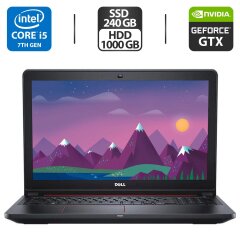 Ігровий ноутбук Б-клас Dell Inspiron 15-5577 / 15.6" (1920x1080) TN / Intel Core i5-7300HQ (4 ядра по 2.5 - 3.5 GHz) / 8 GB DDR4 / 240 GB SSD + 1000 GB HDD / nVidia GeForce GTX 1050, 4 GB GDDR5, 128-bit / WebCam / HDMI