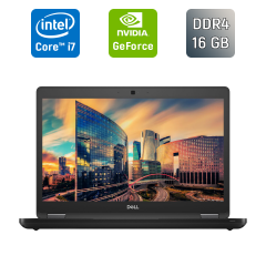 Ігровий ноутбук Dell Latitude 5491 / 14" (1920x1080) IPS / Intel Core i7-8850H (6 (12) ядра по 2.6 - 4.3 GHz) / 16 GB DDR4 / 512 GB SSD / nVidia GeForce MX130, 2 GB GDDR5, 64-bit / WebCam / Fingerprint / Windows 10