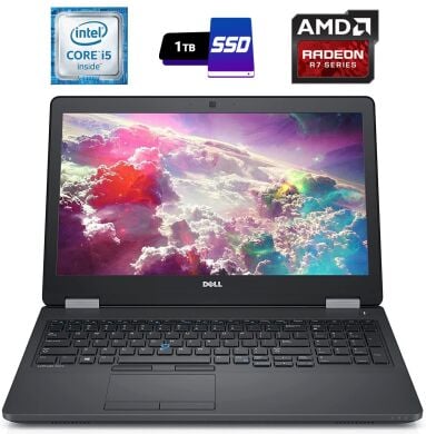 Ігровий ноутбук Dell Latitude E5570 / 15.6" (1920x1080) IPS / Intel Core i5-6300U (2 (4) ядра по 2.4 - 3.0 GHz) / 8 GB DDR4 / 1000 GB SSD / AMD Radeon R7 M360, 2 GB DDR3, 64-bit / WebCam / HDMI