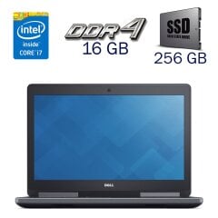 Ігровий ноутбук Dell Precision 7510 / 15.6" (1920x1080) IPS / Intel Core i7-6820HQ (4 (8) ядра по 2.7 - 3.6 GHz) / 16 GB DDR4 / 256 GB SSD / AMD FirePro W5170M, 2 GB GDDR5, 128-bit / WebCam