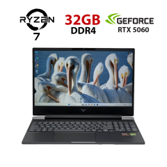 Игровой ноутбук Б-класс HP Victus 15-fb3001nr / 15.6" (1920x1080 ) IPS / AMD Ryzen Al 7 350 (8 (16) ядер по 2.0 - 5.0 GHz) / 32 GB DDR5 / 960 GB SSD / nVidia GeForce RTX 5060, 8 GB GDDR7, 128-bit / WebCam