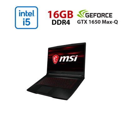 Ігровий ноутбук MSI GF63 Thin 11SC-1012NEU / 15.6" (1920x1080) IPS / Intel Core i5-11400H (6 (12) ядер по 2.7 - 4.5 GHz) / 16 GB DDR4 / 960 GB SSD / nVidia GeForce GTX 1650 Max-Q, 4 GB GDDR5, 128-bit / WebCam