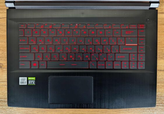 Ігровий ноутбук MSI GF65 Thin 10uE / 15.6" (1920x1080) IPS / Intel Core i7-10750H (6 (12) ядер по 2.6 - 5.0 GHz) / 16 GB DDR4 / 512 GB SSD / nVidia GeForce RTX 3060, 6 GB GDDR6, 192-bit / WebCam / Windows 10