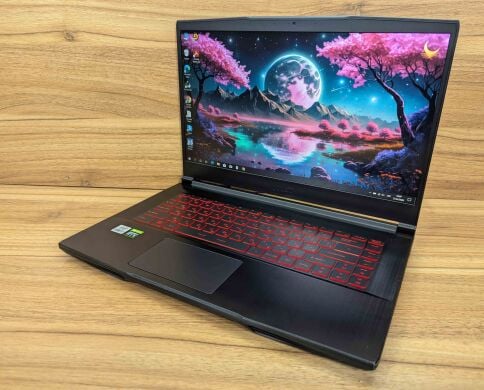 Ігровий ноутбук MSI GF65 Thin 10uE / 15.6" (1920x1080) IPS / Intel Core i7-10750H (6 (12) ядер по 2.6 - 5.0 GHz) / 16 GB DDR4 / 512 GB SSD / nVidia GeForce RTX 3060, 6 GB GDDR6, 192-bit / WebCam / Windows 10