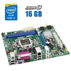 Комплект: Материнська плата Intel Desktop DH61WW / LGA1155 / Intel Core i5-2400 (4 ядра по 3.1 - 3.4 GHz) / 16 GB DDR3 / Intel HD Graphics 2000 + Кулер