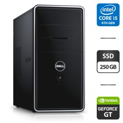 Компьютер Dell Inspiron 3847 Tower / Intel Core i5-4460 (4 ядра по 3.2 - 3.4 GHz) / 8 GB DDR3 / 250 GB SSD / nVidia GeForce GT 705, 2 GB GDDR3, 64-bit / VGA