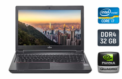 Мобільна робоча станція Fujitsu Celsius H780 / 15.6" (1920x1080) IPS / Intel Core i7-8750H (6 (12) ядер по 2.2 - 4.1 GHz) / 32 GB DDR4 / 512 GB SSD / nVidia Quadro P600, 4 GB GDDR5, 128-bit / HDMI / WebCam / 4G / Windows 10