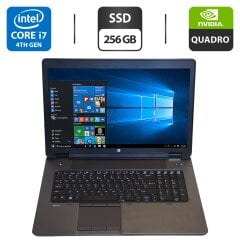 Мобильная рабочая станция HP ZBook 17 G2 / 17.3" (1920x1080) TN / Intel Core i7-4710MQ (4 (8) ядра по 2.5 - 3.5 GHz) / 16 GB DDR3 / 256 GB SSD / nVidia Quadro K1100M, 2 GB GDDR5, 128-bit / WebCam