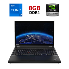 Мобільна робоча станція Lenovo ThinkPad P53 / 15.6" (1920x1080) IPS / Intel Core i7-9750H (6 (12) ядер по 2.6 - 4.5 GHz) / 8 GB DDR4 / 240 GB SSD / nVidia Quadro RTX 3000, 6 GB GDDR6, 192-bit / WebCam