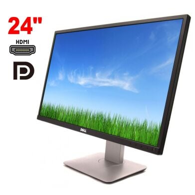 Монітор Dell P2417H / 24" (1920x1080) IPS / 1x HDMI, 1x DP, 1x VGA, 2x USB 3.0, 2x USB 2.0 / VESA 100x100