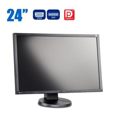 Монітор EIZO FlexScan EV2416W / 24" (1920x1200) TN / 1x DP, 1x VGA, 1x DVI / Вбудовані колонки 2х 1W Монітор EIZO FlexScan EV2416W / 24" (1920x1200) TN / 1x DP, 1x VGA, 1x DVI / Вбудовані колонки 2х 1W