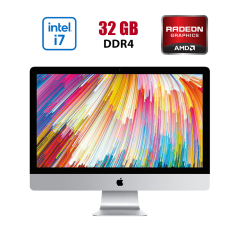 Моноблок Apple iMac A1419 2017 / 27" (5120x2880) IPS / Intel Core i7-7700K (4 (8) ядра по 4.2 - 4.5 GHz) / 32 GB DDR4 / 128 GB SSD + 3000 GB HDD / AMD Radeon Pro 580, 8 GB GDDR5, 256-bit / macOS Ventura