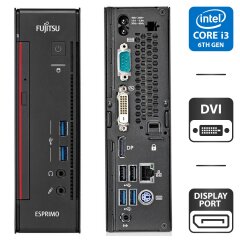 Неттоп Fujitsu Esprimo Q556 Desktop / Intel Core i3-6100T (2 (4) ядра по 3.2 GHz) / 4 GB DDR4 / 500 GB HDD / Intel HD Graphics 530 / DisplayPort / Блок питания в комплекте