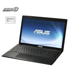 Ноутбук Asus X55A / 15.6" (1366x768) TN / Intel Pentium 2020M (2 ядра по 2.4 GHz) / 4 GB DDR3 / 128 GB SSD / Intel HD Graphics / WebCam