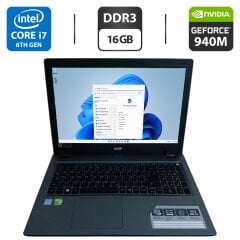 Ноутбук Б-клас Acer Aspire V3-575G / 15.6" (1920x1080) TN / Intel Core i7-6500U (2 (4) ядра по 2.5 - 3.1 GHz) / 16 GB DDR3 / 500 GB SSD + 1000 GB HDD / nVidia GeForce 940M, 2 GB GDDR3, 64-bit / WebCam