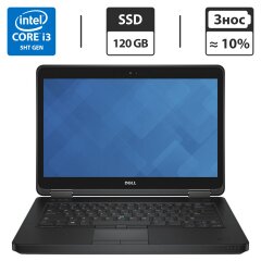 Ноутбук Б-клас Dell Latitude E5450 / 14" (1366x768) TN / Intel Core i3-5010U (2 (4) ядра по 2.1 GHz) / 8 GB DDR3 / 120 GB SSD / Intel HD Graphics 5500 / DVD-ROM / WebCam 