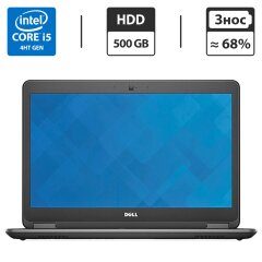 Ноутбук Б-клас Dell Latitude E7440 / 14" (1366x768) TN / Intel Core i5-4300U (2 (4) ядра по 1.9 - 2.9 GHz) / 8 GB DDR3 / 500 GB HDD / Intel HD Graphics 4400 / WebCam