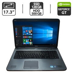 Ноутбук Б-клас Dell XPS L702X / 17.3" (1600x900) TN / Intel Core i7-2630QM (4 (8) ядра по 2.0 - 2.9 GHz) / 8 GB DDR3 / 128 GB SSD + 500 GB HDD / nVidia GeForce GT 550M, 1 GB DDR3, 128-bit / WebCam / DVD-ROM