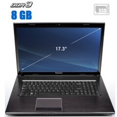 Ноутбук Б-класс Lenovo G770 / 17.3" (1600x900) TN / Intel Core i7-2630QM (4 (8) ядра по 2.0 - 2.9 GHz) / 8 GB DDR3 / 240 GB SSD / Intel HD Graphics 3000 / WebCam