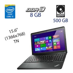 Ноутбук Б класс Lenovo ThinkPad E540 / 15.6" (1366х768) TN / Intel Core i5-4200M (2 (4) ядра по 2.5 - 3.1 GHz) / 8 GB DDR3 / 500 GB HDD / WebCam / DVD-ROM / USB 3.0 / HDMI