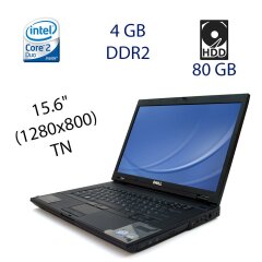 Ноутбук Dell Latitude E5500 / 15.4" (1280x800) TN / Intel Core 2 Duo T7250 (2 ядра по 2.0 GHz) / 4 GB DDR2 / 80 GB HDD / DVD-ROM / NO WebCam