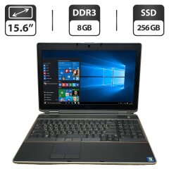 Ноутбук Dell Latitude E6520 / 15.6" (1366x768) TN / Intel Core i7-2760QM (4 (8) ядра по 2.4 - 3.5 GHz) / 8 GB DDR3 / 256 GB SSD / Intel HD Graphics 3000 / WebCam / HDMI