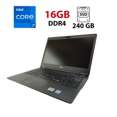 Ноутбук Fujitsu-Siemens LifeBook U749 / 14" (1920x1080) IPS / IPS / Intel Core i7-8565U (4 (8) ядра по 1.8 - 4.6 GHz) / 16 GB DDR4 / 240 GB SSD / Intel UHD Graphics for 8th Generation Intel / WebCam