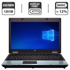 Ноутбук Б-клас HP ProBook 6450b / 14" (1366x768) TN / Intel Core i5-450M (2 (4) ядра по 2.4 - 2.66 GHz) / 4 GB DDR3 / 120 GB SSD NEW / Intel HD Graphics / WebCam / DVD-ROM / Windows 10 Pro + Wi-Fi адаптер / USB-з'єднання